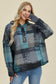 Oh Happy Day Plaid Dropped Shoulder Hoodie