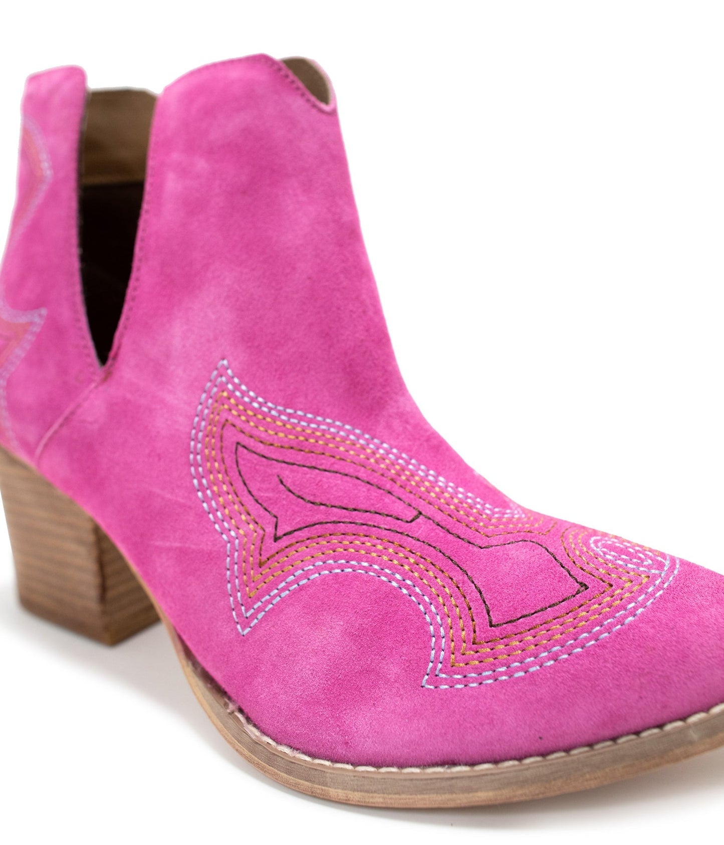 Journee Ankle Boots in Magenta