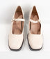 Matilda Platform Heel in Bone