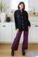 Petunia High Rise Wide Leg Jeans in Plum