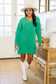 Joyful Season Sweater Tunic In Green