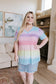 Looking for Rainbows V-Neck Striped Top