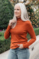 Stylin Girl Turtleneck in Rust