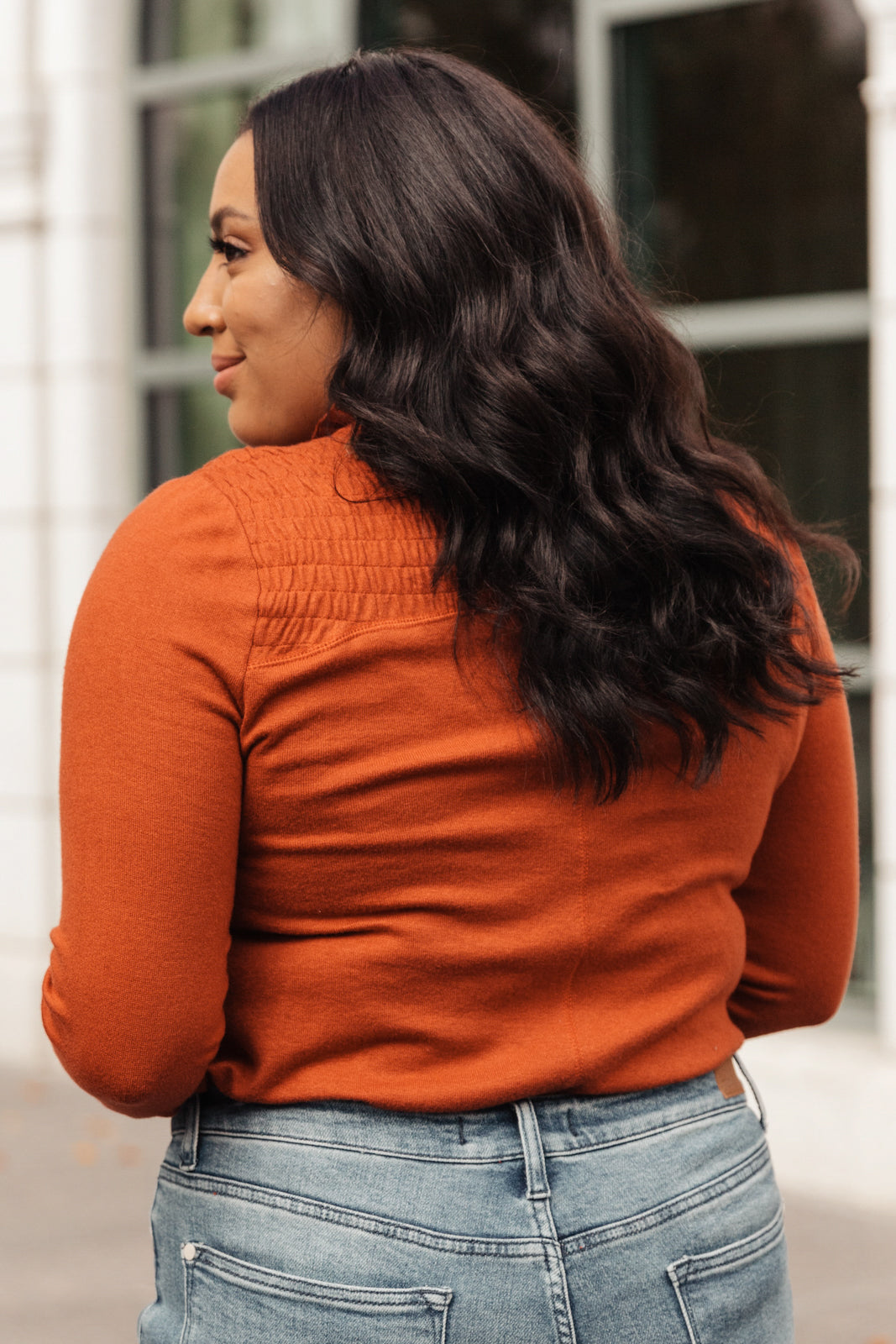 Stylin Girl Turtleneck in Rust