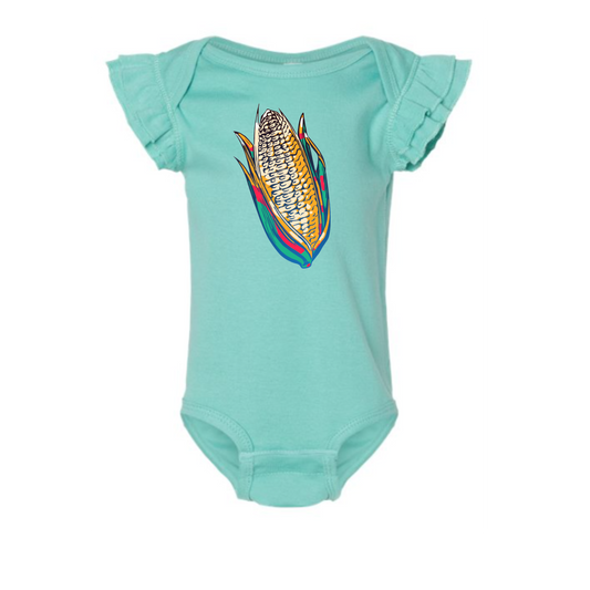 Watercolor Corn - Infant [RUFFLE SLEEVE] Multiple Colors