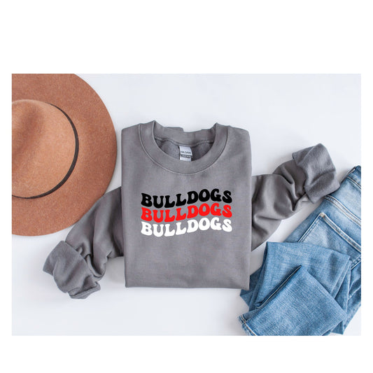 Bulldogs Wave- Crewneck