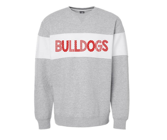 Bulldogs- Colorblock Crewneck