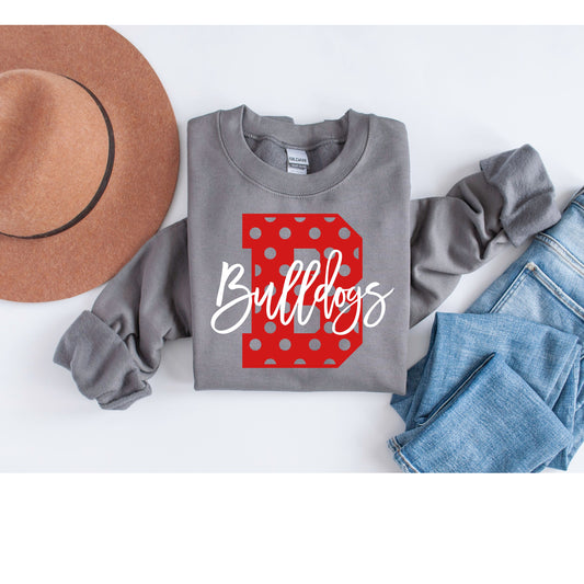 Bulldogs Polka Dot - Crewneck