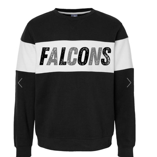 Falcons- Colorblock Crewneck