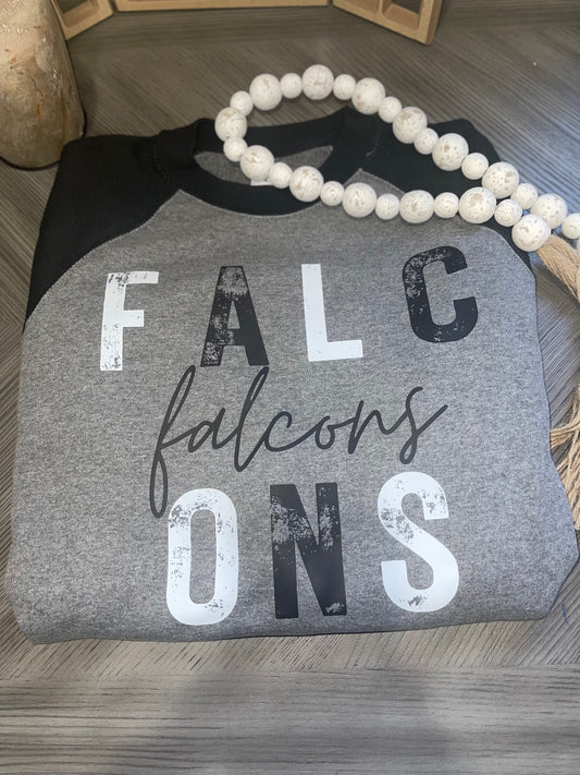 Falcons Raglan Crewneck