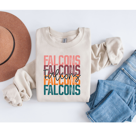 Falcons Stacked- Crewneck